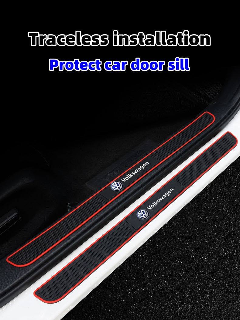 Tira protectora de silicona para umbrales de puertas de coche (con logotipo especial del coche)-ES