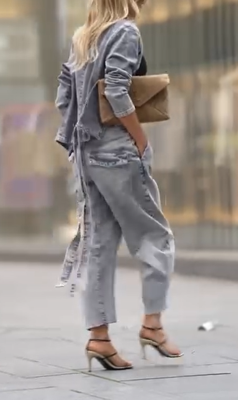 Conjunto casual de abrigo y pantalón de cuello redondo para mujer-ES
