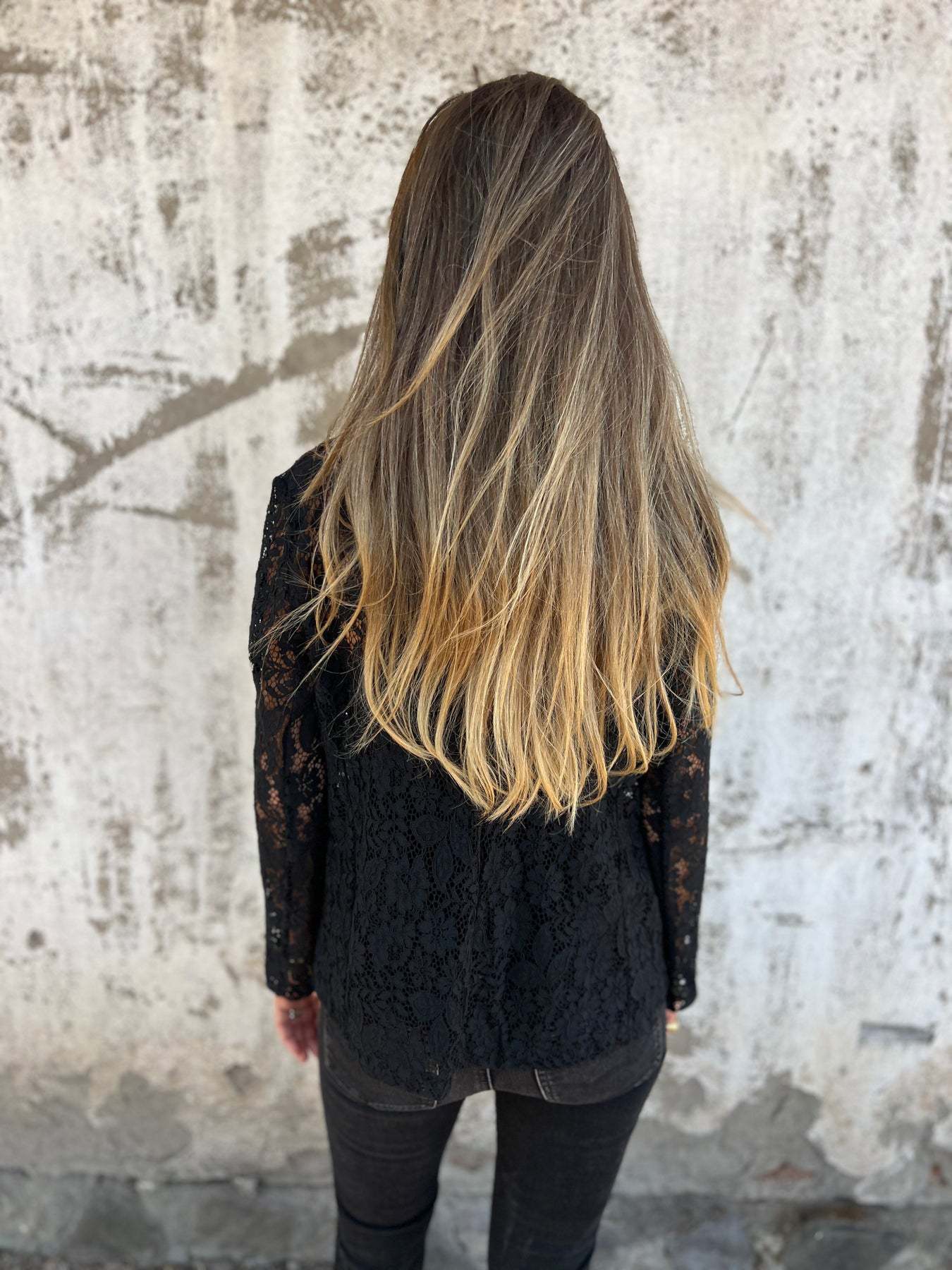 Chaqueta de malla de encaje continuo-ES