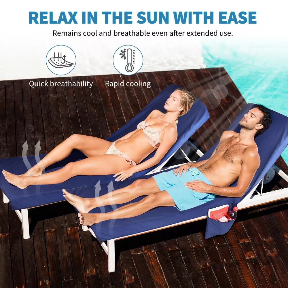 🏖️🌞Toalla para tomar el sol en bolsa con bolsillos de almacenamiento💦-ES