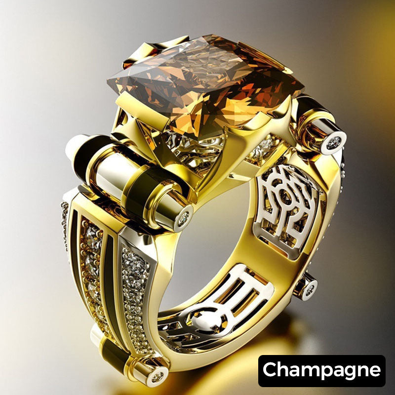🎁Oferta especial🔥 Anillo ancho antiguo con circonita cúbica-ES
