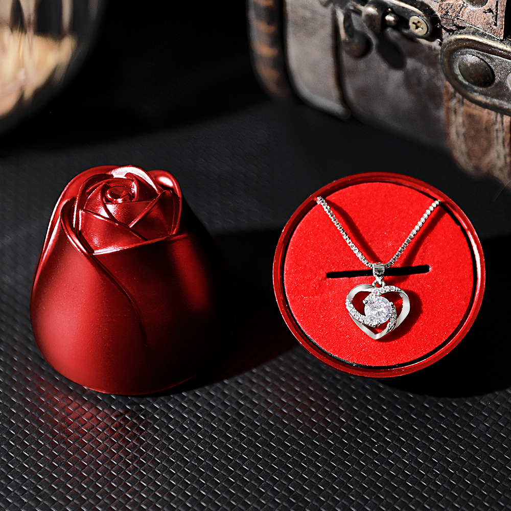 Conjunto de regalo de collar con colgante de corazón-ES