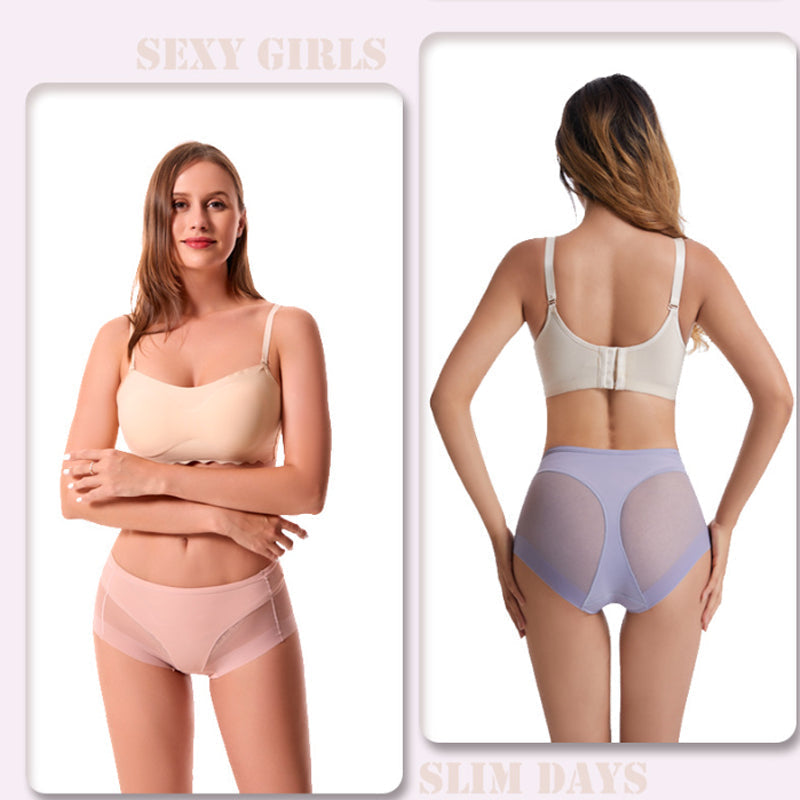💞 Braguitas moldeadoras de seda Ice con cintura alta👙-ES