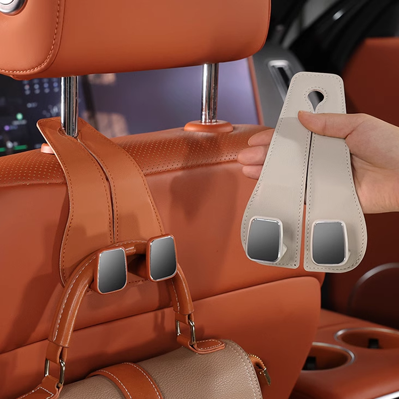 Gancho para asiento de coche LUXHOOK Premium: personalización de logotipo y ahorro de espacio-ES