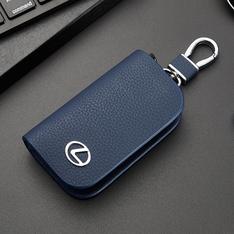 Funda de cuero para llaves de coche-ES
