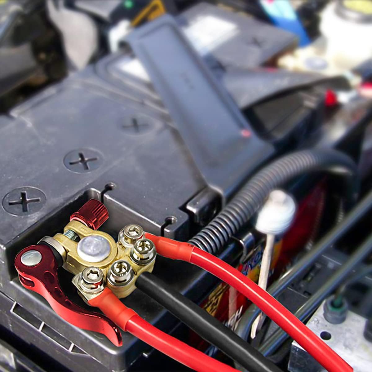 Conector de batería de coche de liberación rápida con cabezal de latón engrosado-ES