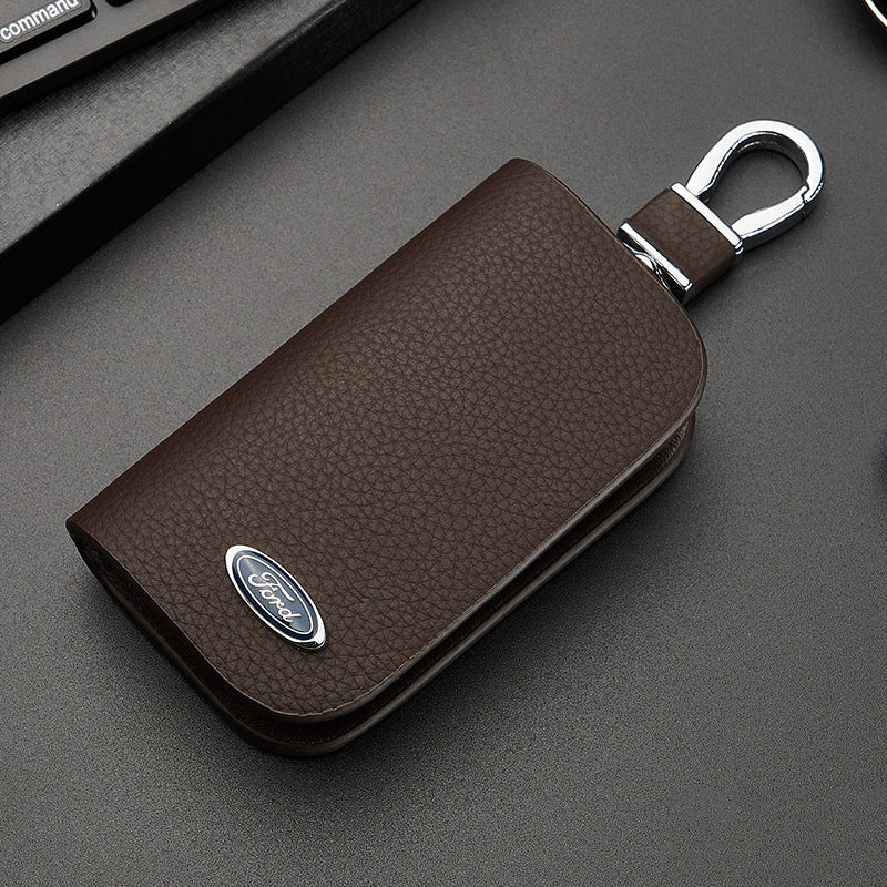 Funda de cuero para llaves de coche-ES