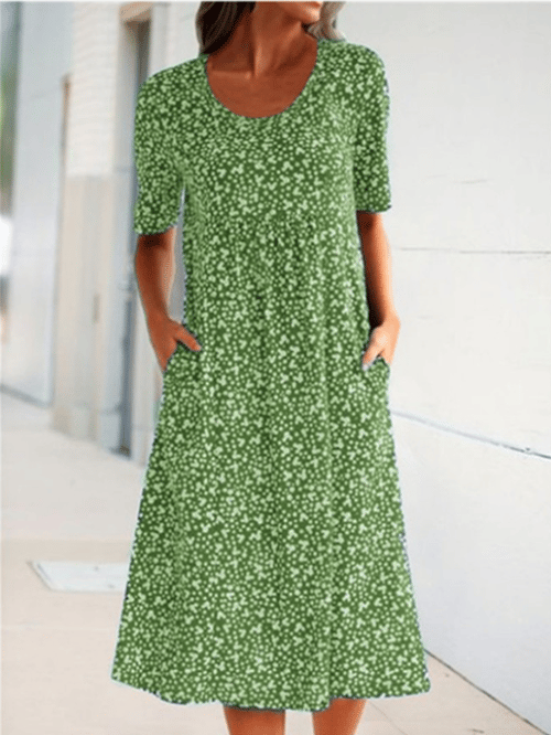 🎁2025 Hot New Year Sale🎁 Vestido casual de mujer con escote en punta (8 colores con bolsillos).