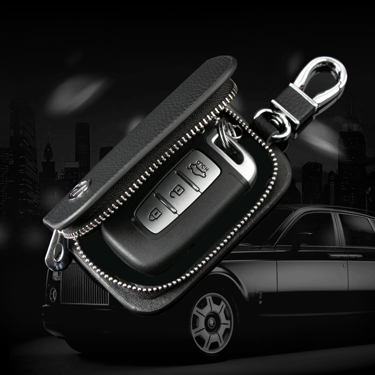 Funda de cuero para llaves de coche-ES