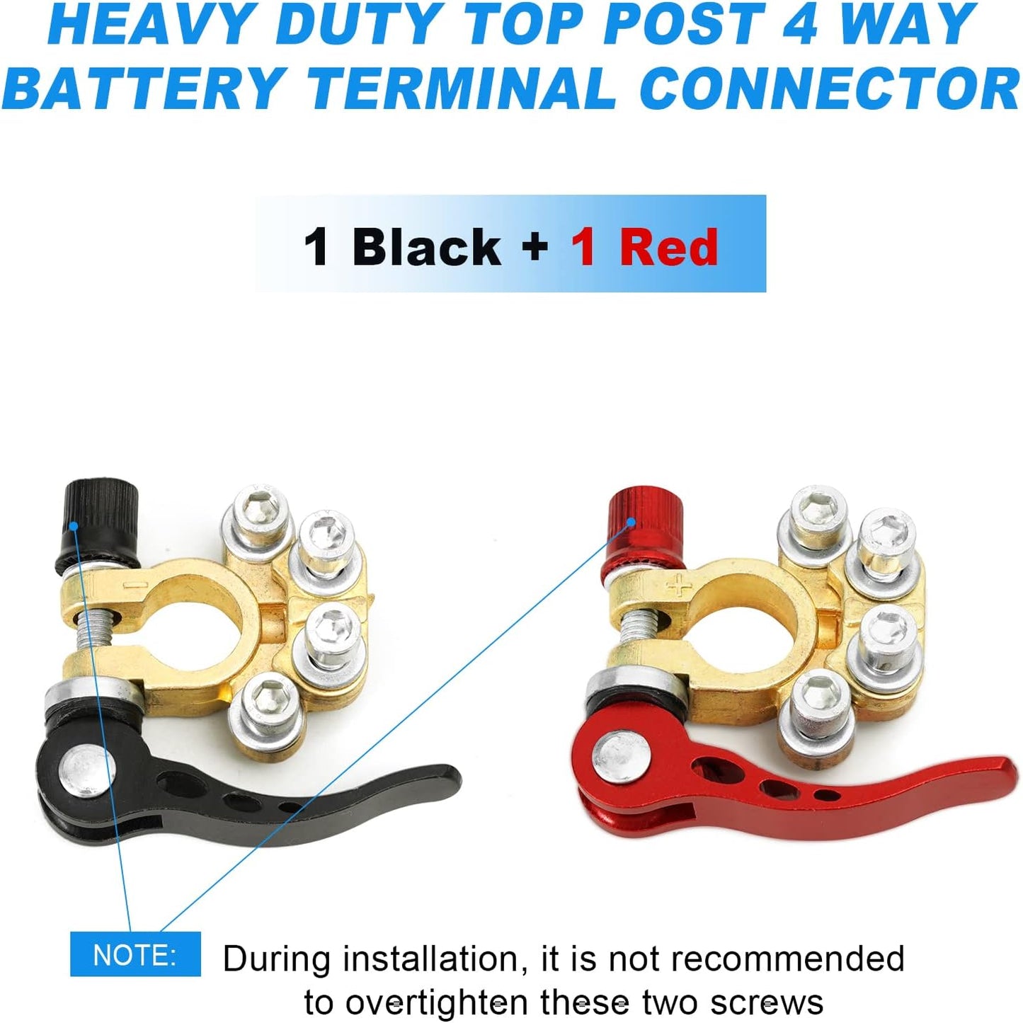 Conector de batería de coche de liberación rápida con cabezal de latón engrosado-ES