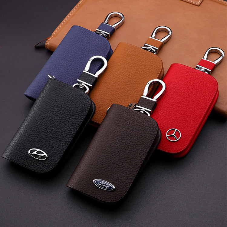 Funda de cuero para llaves de coche-ES