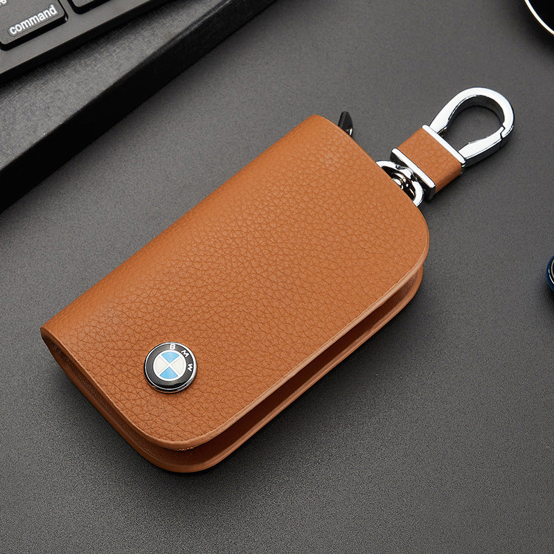 Funda de cuero para llaves de coche-ES