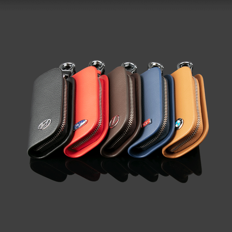 Funda de cuero para llaves de coche-ES