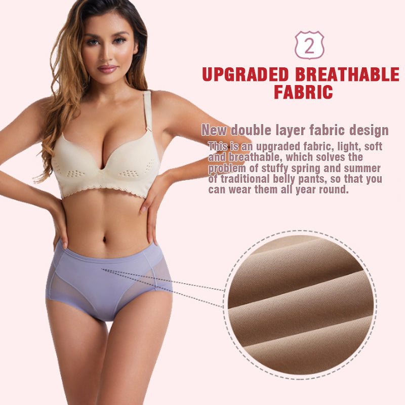 💞 Braguitas moldeadoras de seda Ice con cintura alta👙-ES