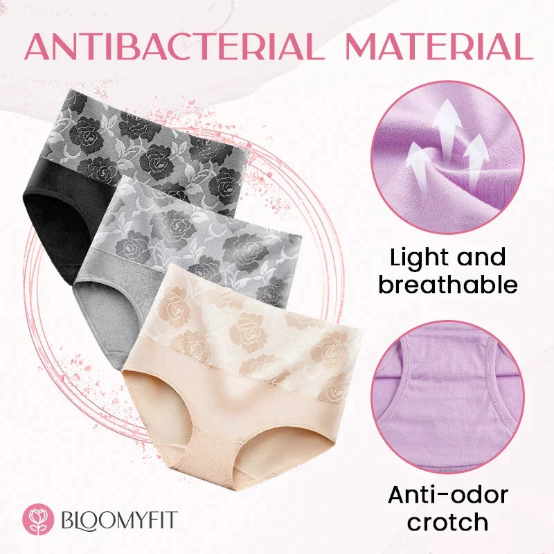 Braguita de cintura alta con control abdominal, a prueba de fugas-ES