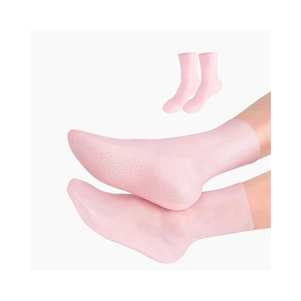 Calcetines exfoliantes de silicona hidratantes para el cuidado de los pies-ES