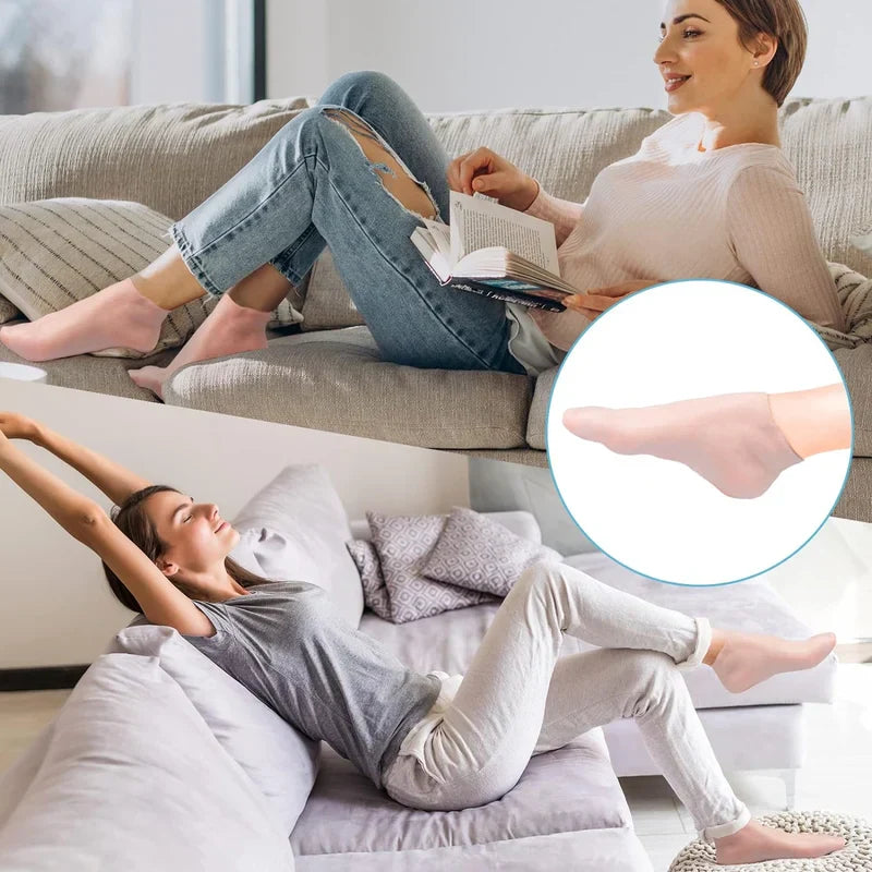 Calcetines exfoliantes de silicona hidratantes para el cuidado de los pies-ES