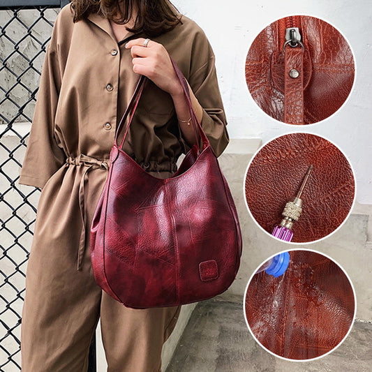 【🎊2025 Novi izdelki】👜Ženske vintage torbe za čez ramo iz mehkega usnja velike prostornine-SI