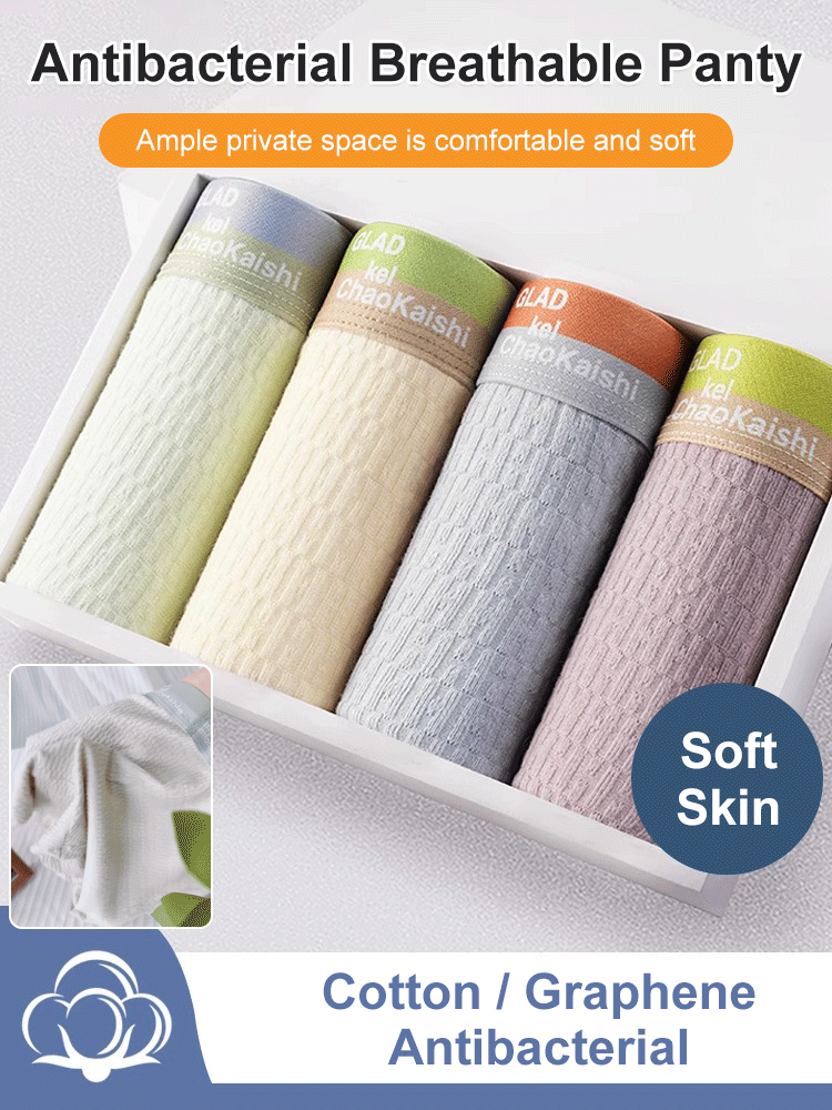 🔥Boxers de algodón para hombre, antibacterianos, transpirables, que absorben el sudor 💝-ES