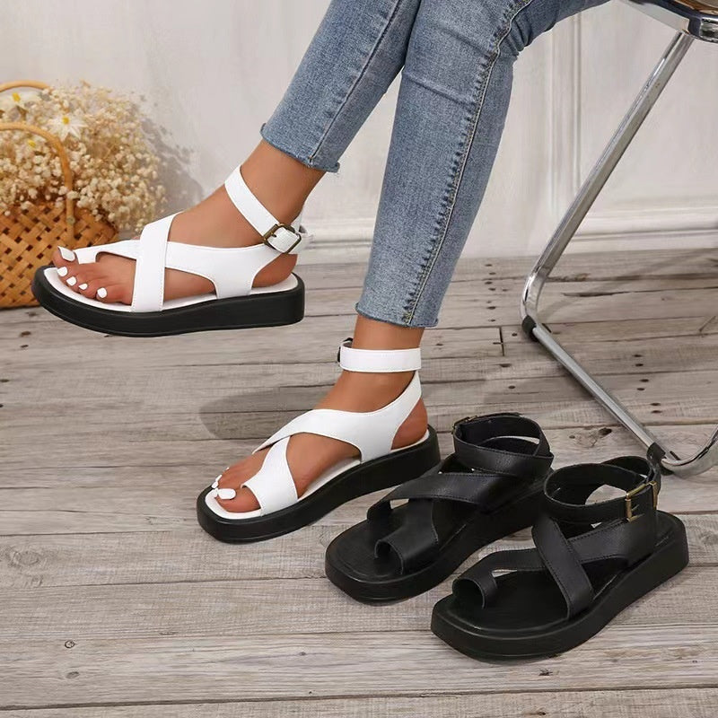 Sandalias de mujer con hebilla ajustable en el tobillo Crossover-ES