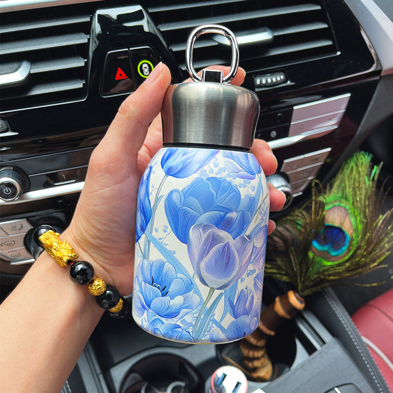 Botella de agua aislada elegante y portátil.-ES