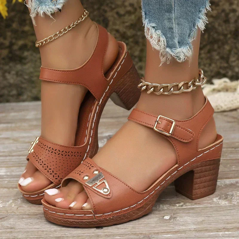 [Talla europea 36-43] 👡Sandalias de tacón alto de mujer de verano-ES