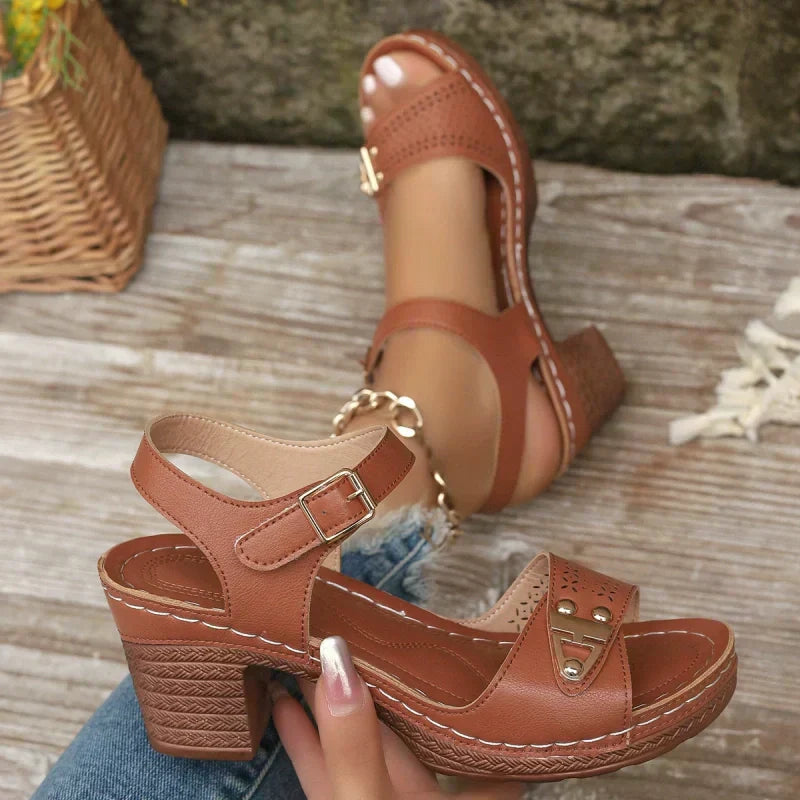 [Talla europea 36-43] 👡Sandalias de tacón alto de mujer de verano-ES