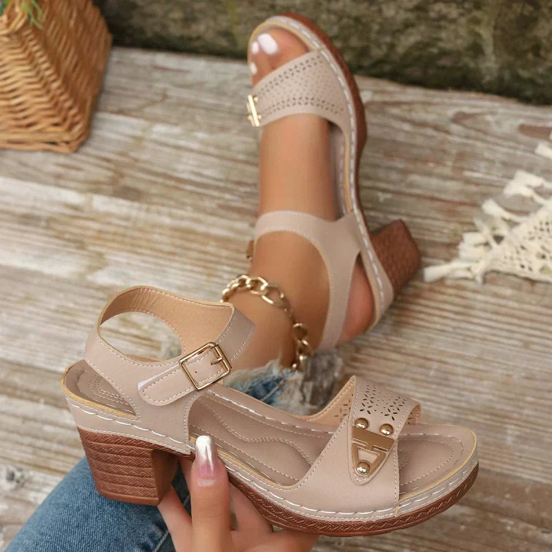 [Talla europea 36-43] 👡Sandalias de tacón alto de mujer de verano-ES