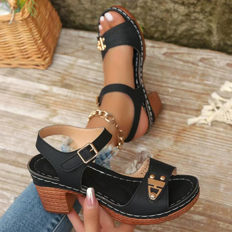 [Talla europea 36-43] 👡Sandalias de tacón alto de mujer de verano-ES