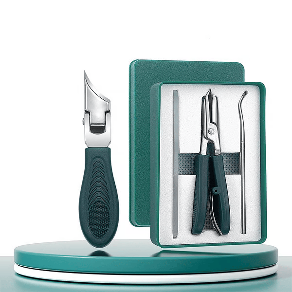 🔥Cortaúñas recomendado por podólogos 🛡️- Diseño ergonómico en ángulo para uñas de los pies y uñas encarnadas-ES