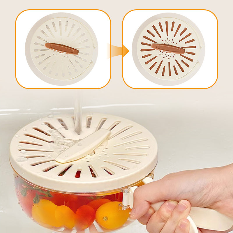 Cesta de drenaje universal con tapa🥗-ES