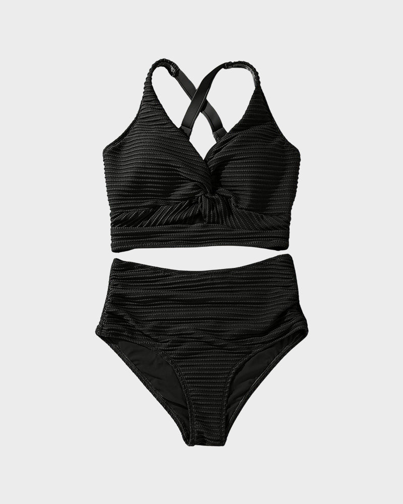 Conjunto de bikini de cintura alta-ES