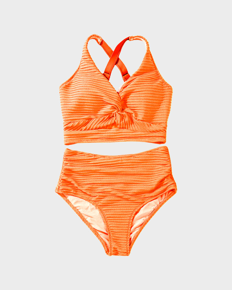Conjunto de bikini de cintura alta-ES