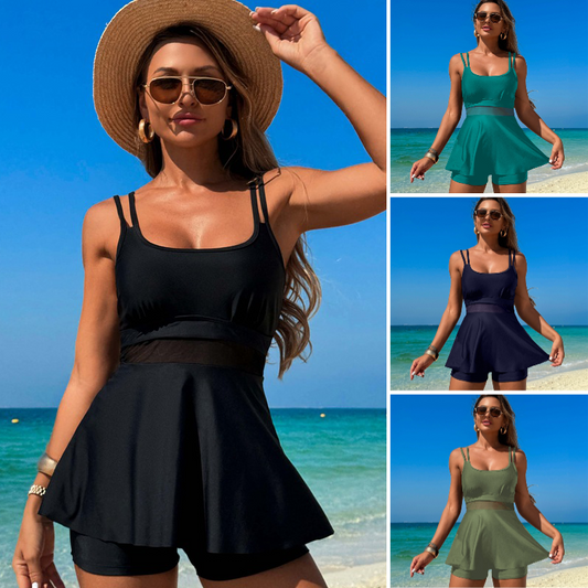 🔥👙Traje de baño tankini de dos piezas de cintura alta para mujer-ES