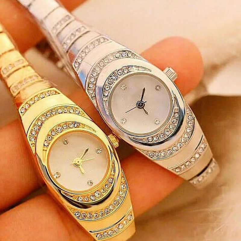 💎Moteriškas laikrodis su krištolo apyranke⌚-LT