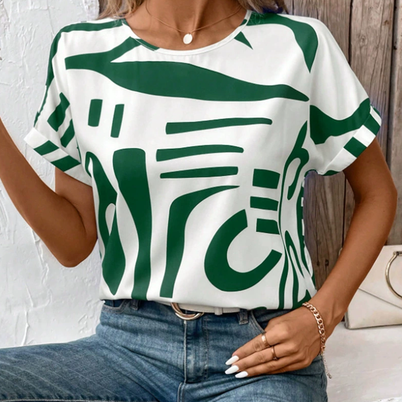 Camiseta casual de manga corta para mujer-ES